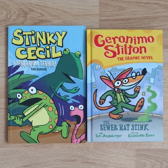 Stinky Cecily Terrarium Terror & Geronimo Stilton Sewer Rat Stink Graphic Novel - Picture 1 of 7